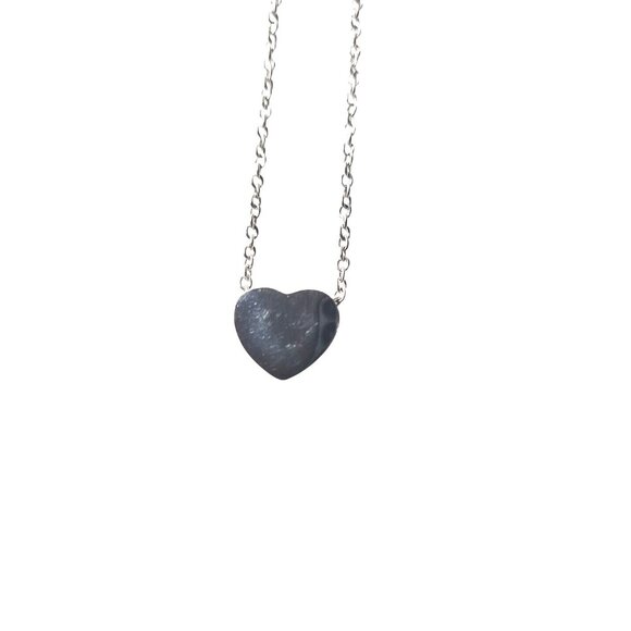 Heart-Shaped silver tone Cremation Necklace With Chain & Instructions - Picture 2 of 8